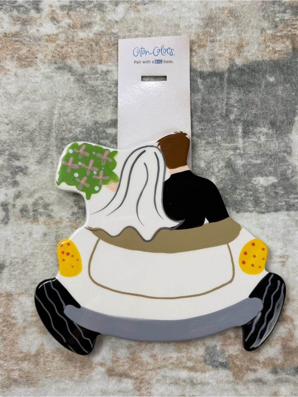 NWT Retired Coton Colors Happy Everything! Bride Groom Big Attachment